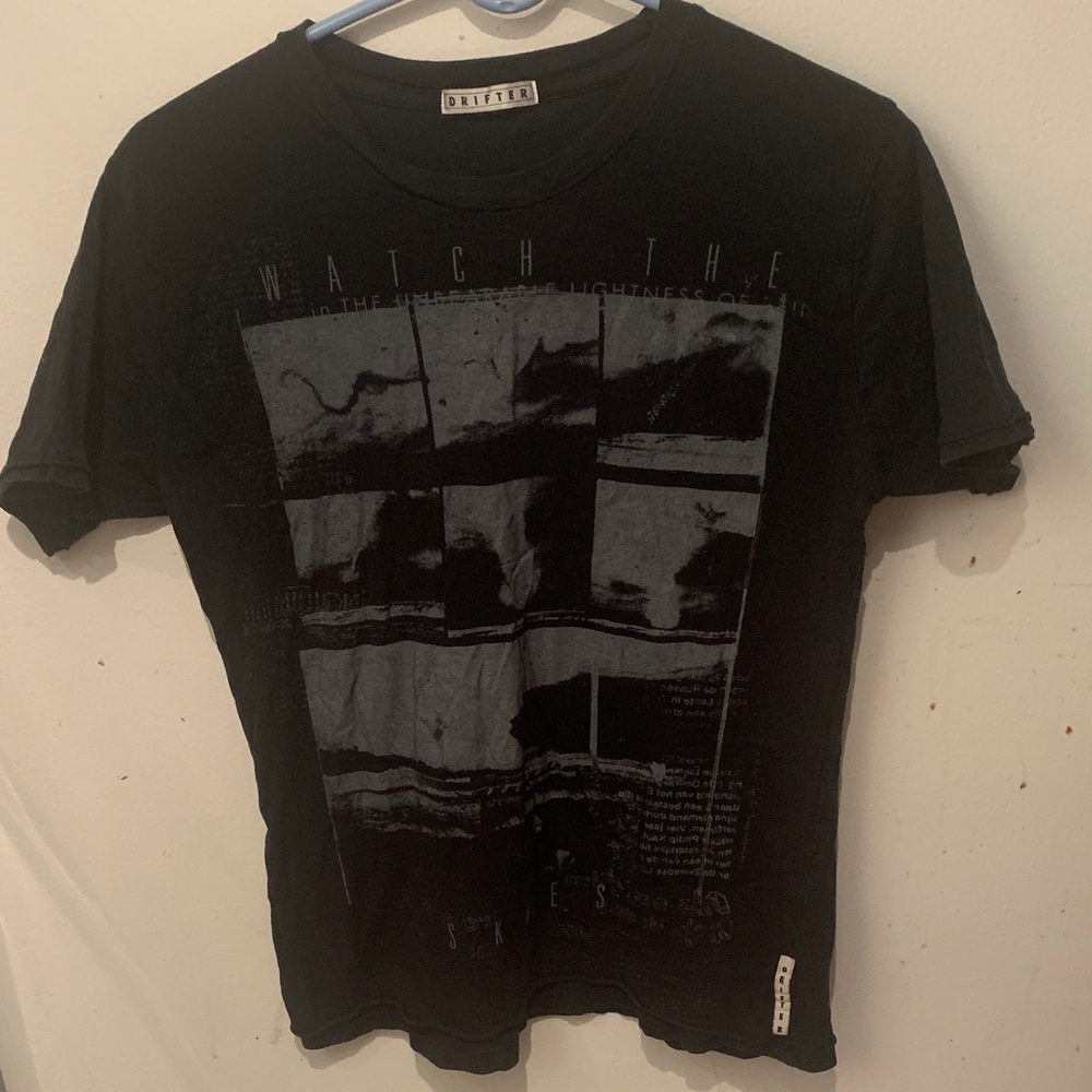 Really cool Drifter Alien Collage Black Graphic Tshirt 100% Cotton SZ S